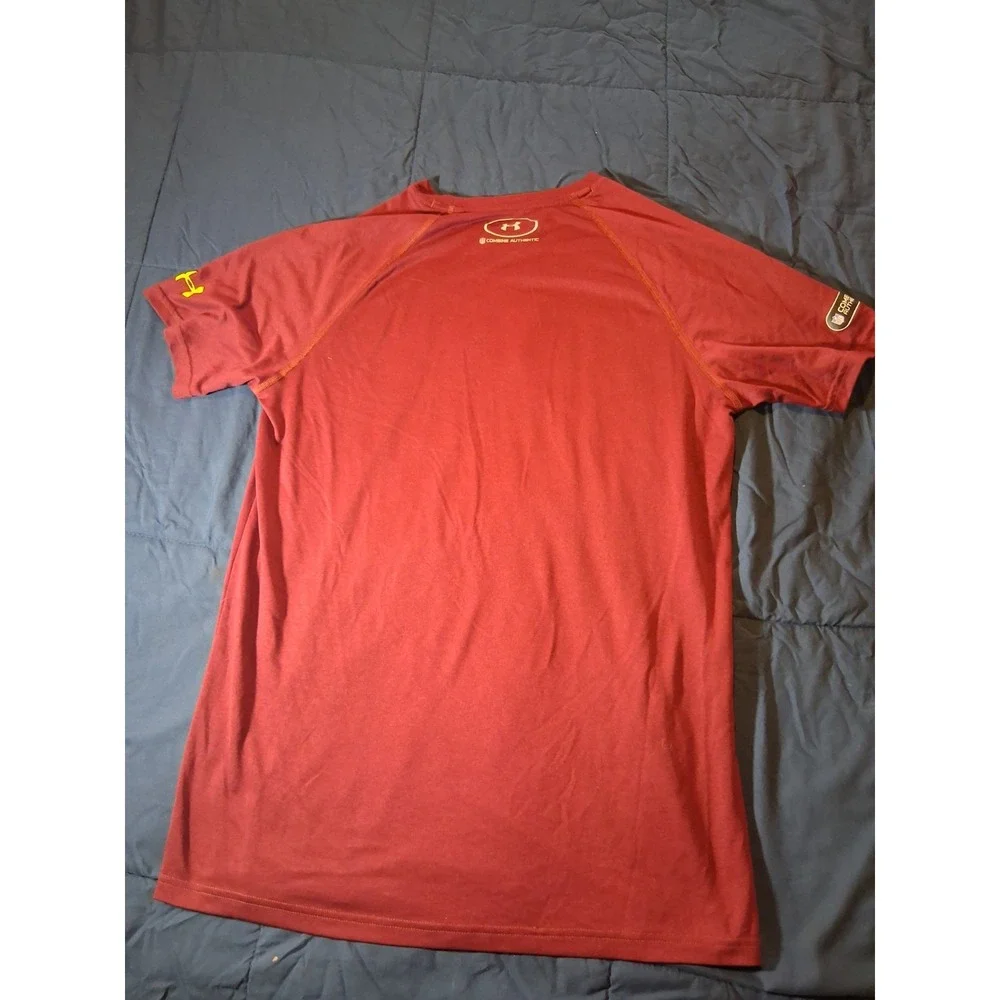 Washington Redskins Shirt Small Maroon Under Armour Combine‎ Athletic Loose Heat